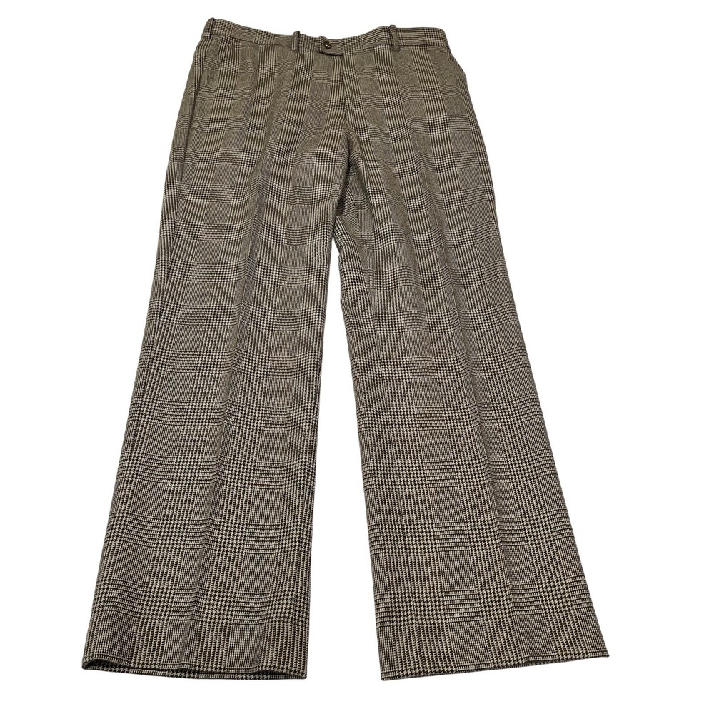 Vintage Levis Action Slacks Gray Creased Polyester Mens 36x30 70s Disco Grandpa